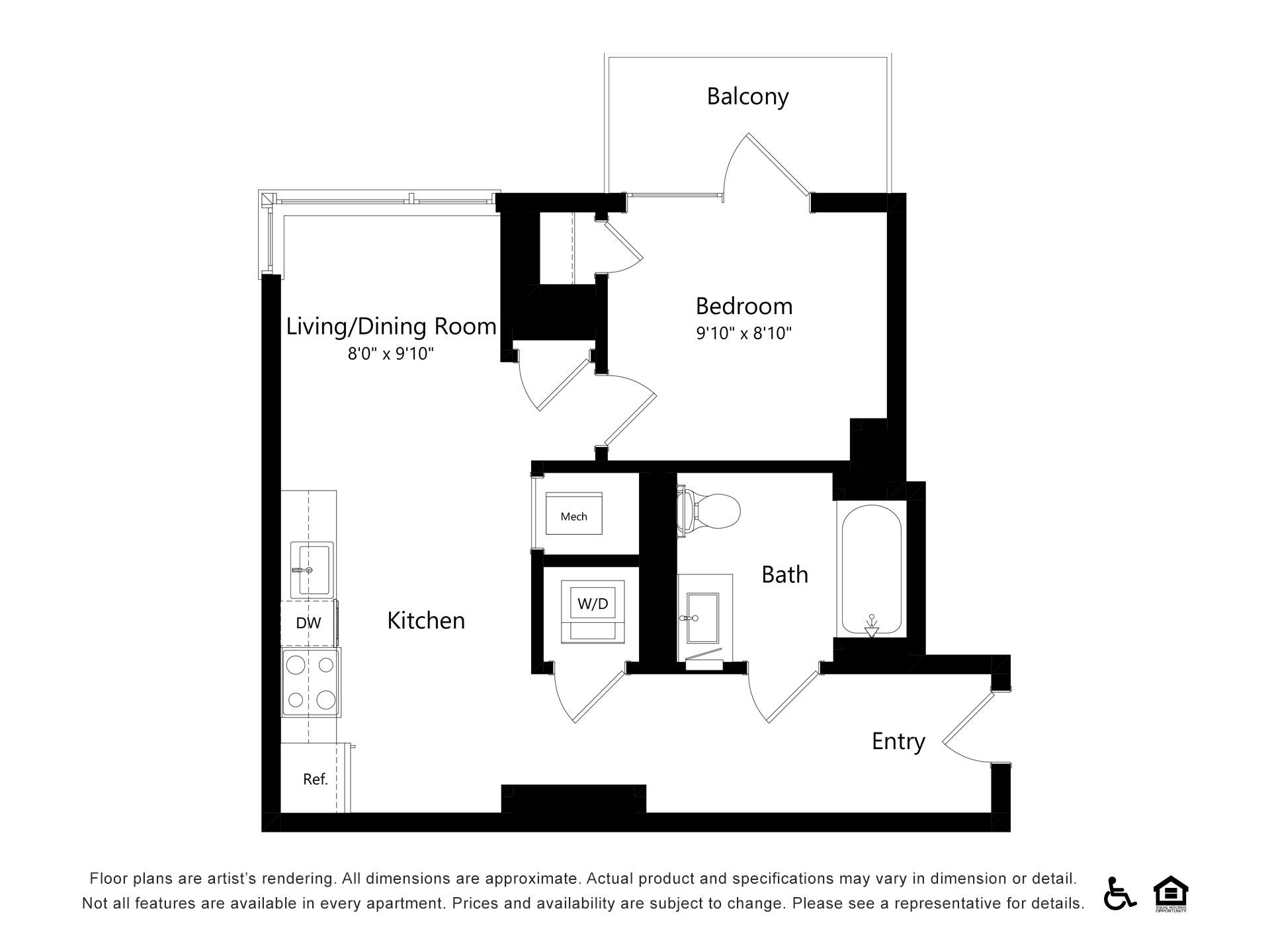 Floor plan layout diagram for A16